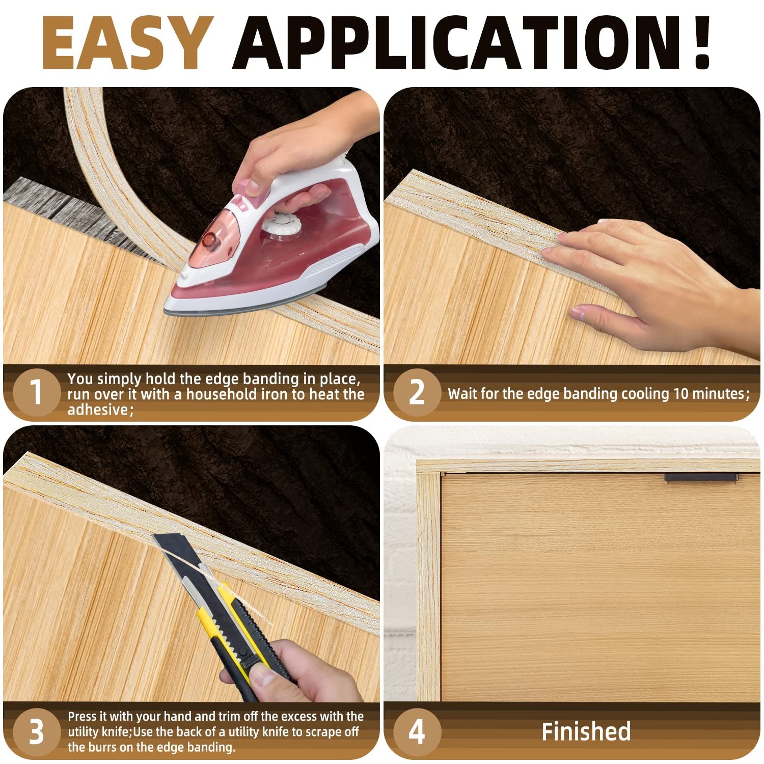 High-Quality 3/4″ x 25ft Oak Edge Banding – Versatile Solution for DIY Projects
