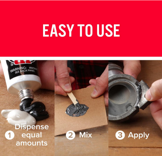 J-B Weld 8281 Professional Size Steel Reinforced Epoxy Twin Pack – 10 oz. Grey
