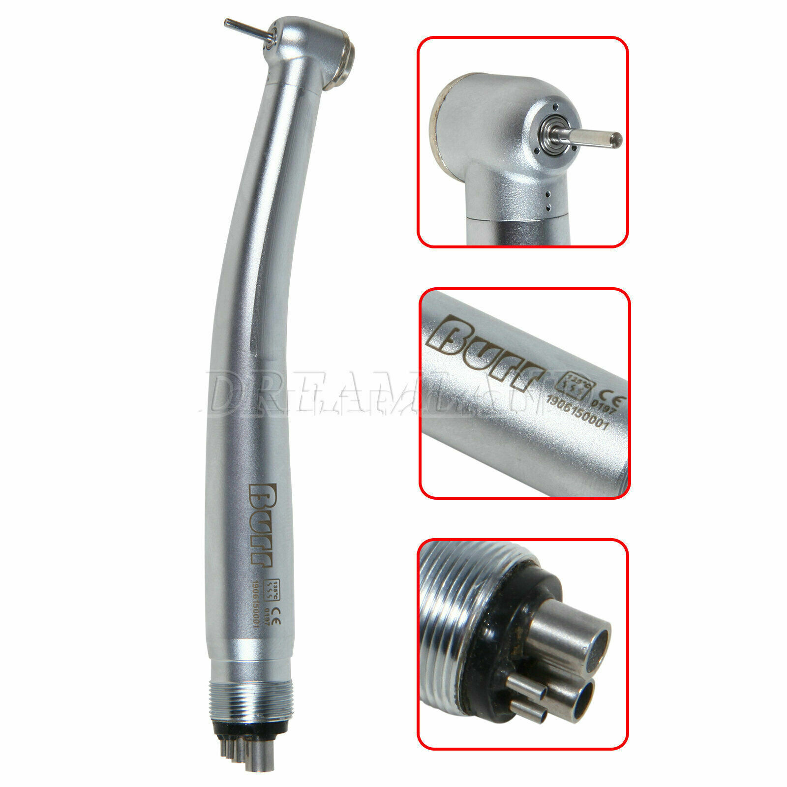 Dental Standard High Speed Handpiece 4 Holes Push Button Midwest