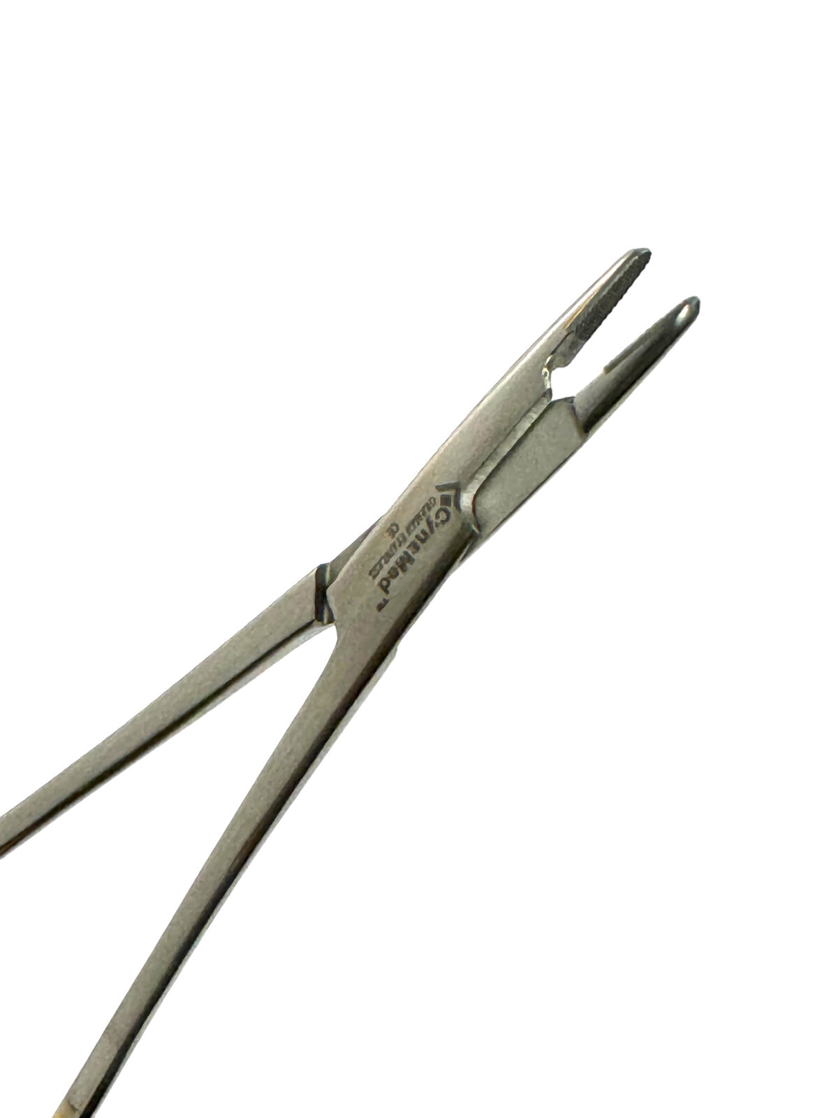 Olsen Hegar Needle Holder 5″ + 5.5″ Set of 2 – Gold Handle Serrated W TC Inserts