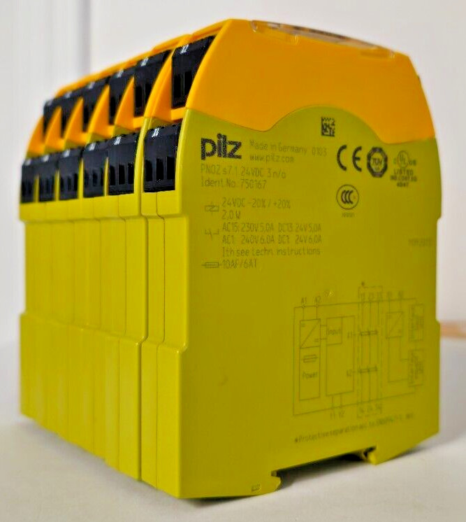 1x PILZ 750167 SAFETY RELAY PNOZ s7.1 24VDC 3 n/o US STOCK