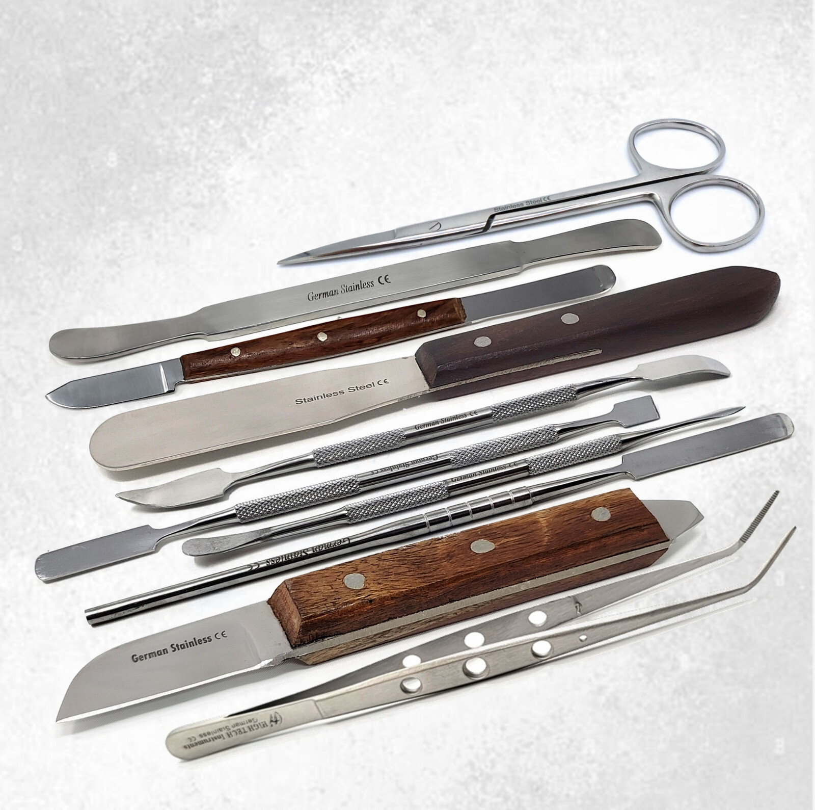 10 Pcs Dental Wax Amalgam Mixing Alginate Carvers Plaster Knife Lab Spatula Kit