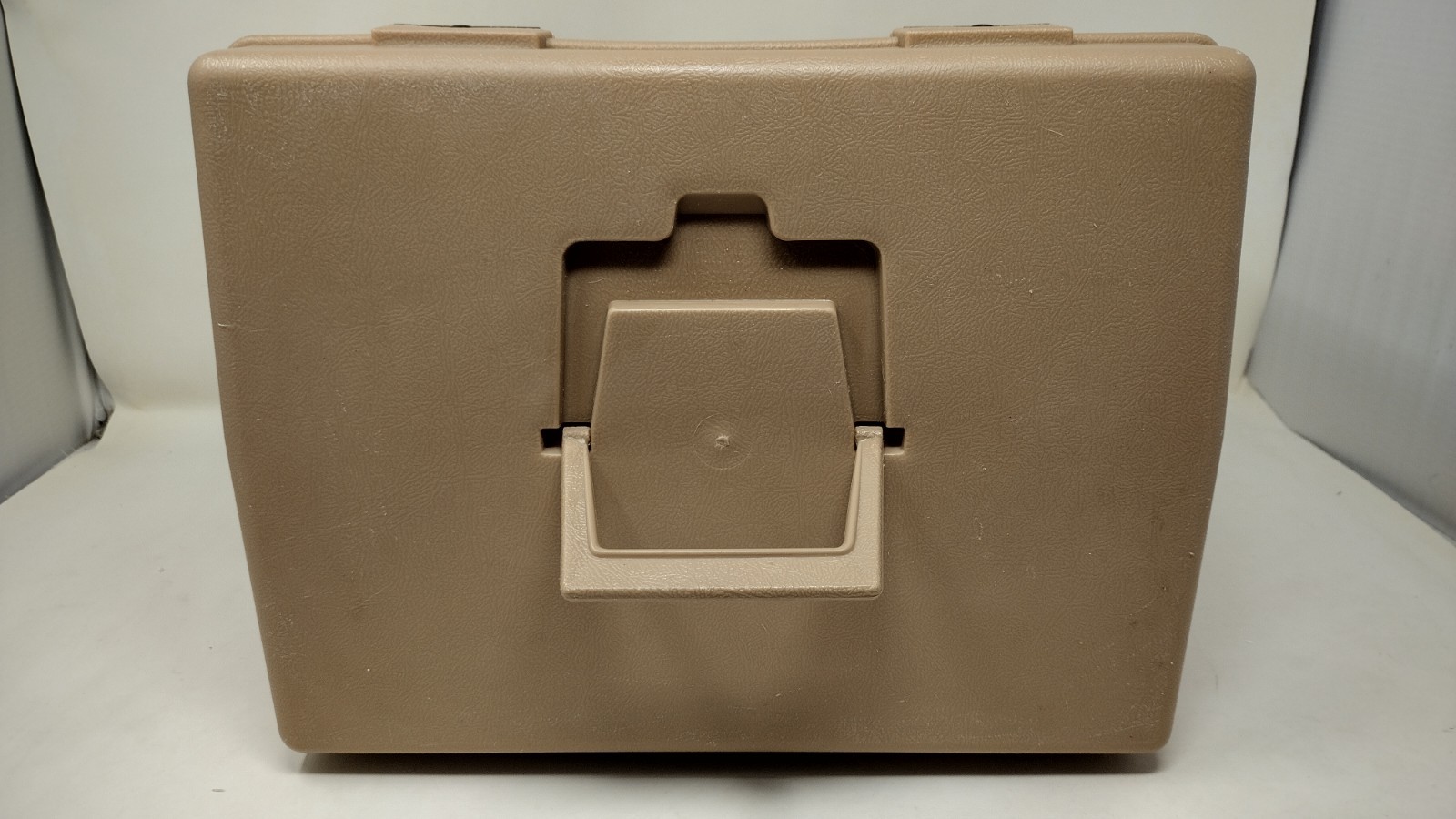 Vintage Sterling Plastics Company Tan jumbo File Folder Box Storage USA 1970s 2