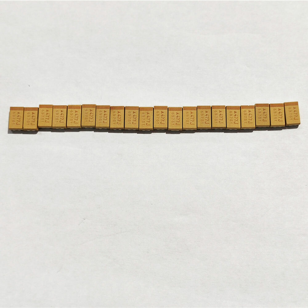 20/40/100Pcs Tantalum 477J 6.3V 470uF Type D SMD 7343 10% Capacitor Surface