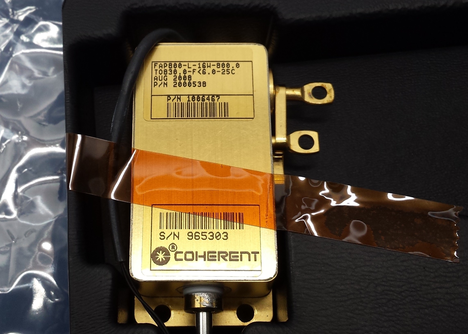 NEW COHERENT 1006467 FIBER ARRAY LASER COUPLED DIODE BAR FAP800-L-16W-800.0