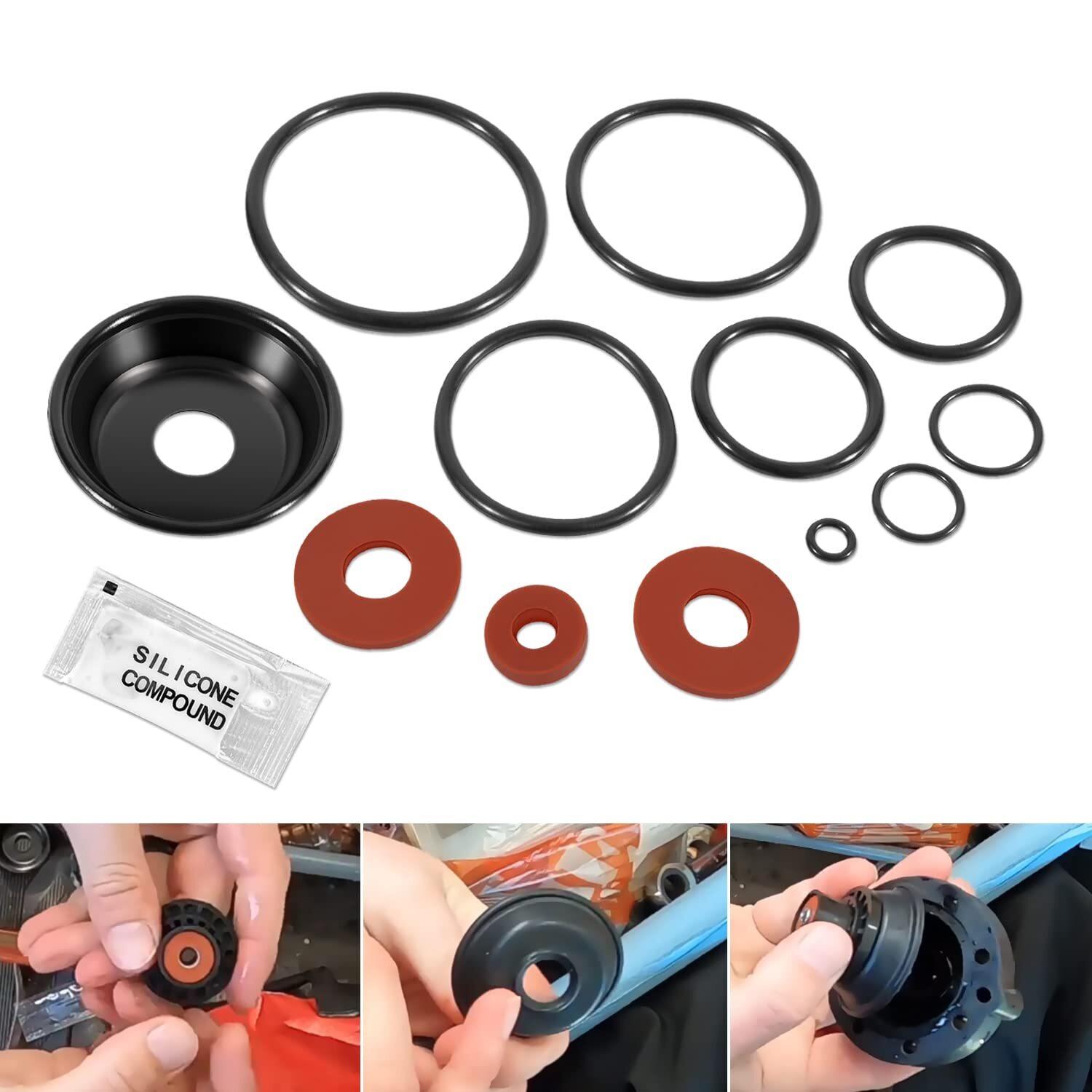 Replace for Wilkins RK1-375R Rubber Repair Kit Fit for 1″ Model 375 375XL 375ST