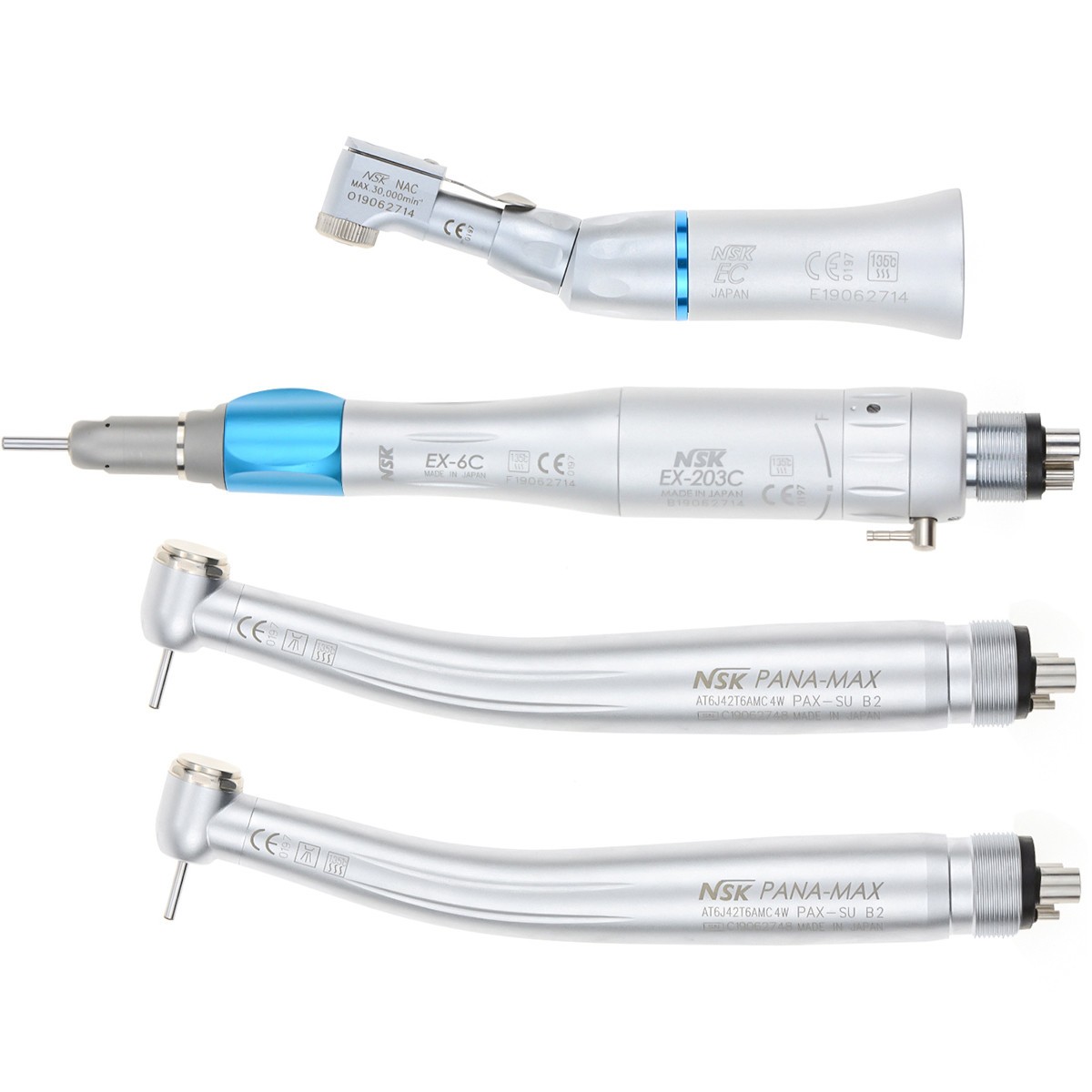 Dental High Speed & Low Speed Handpiece Set Push Button Type M4 4 Hole US STOCK