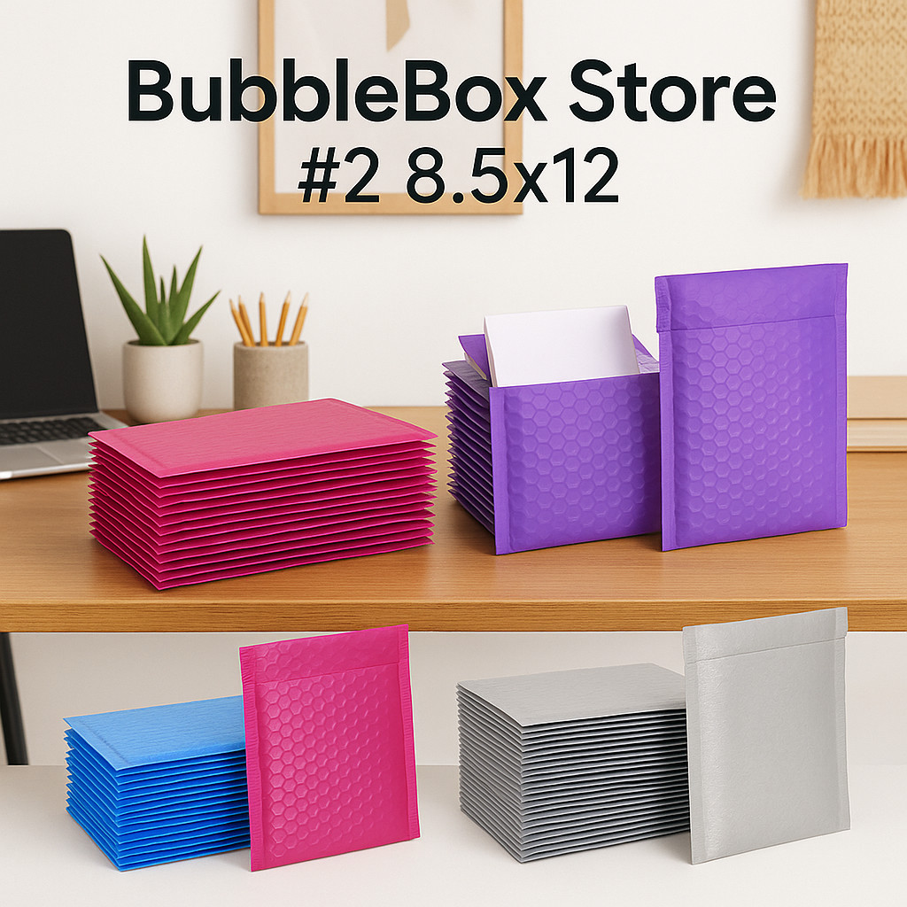 #2 8.5×12 Poly Bubble Mailers Fit 8.5×11 Padded Envelopes Self Seal
