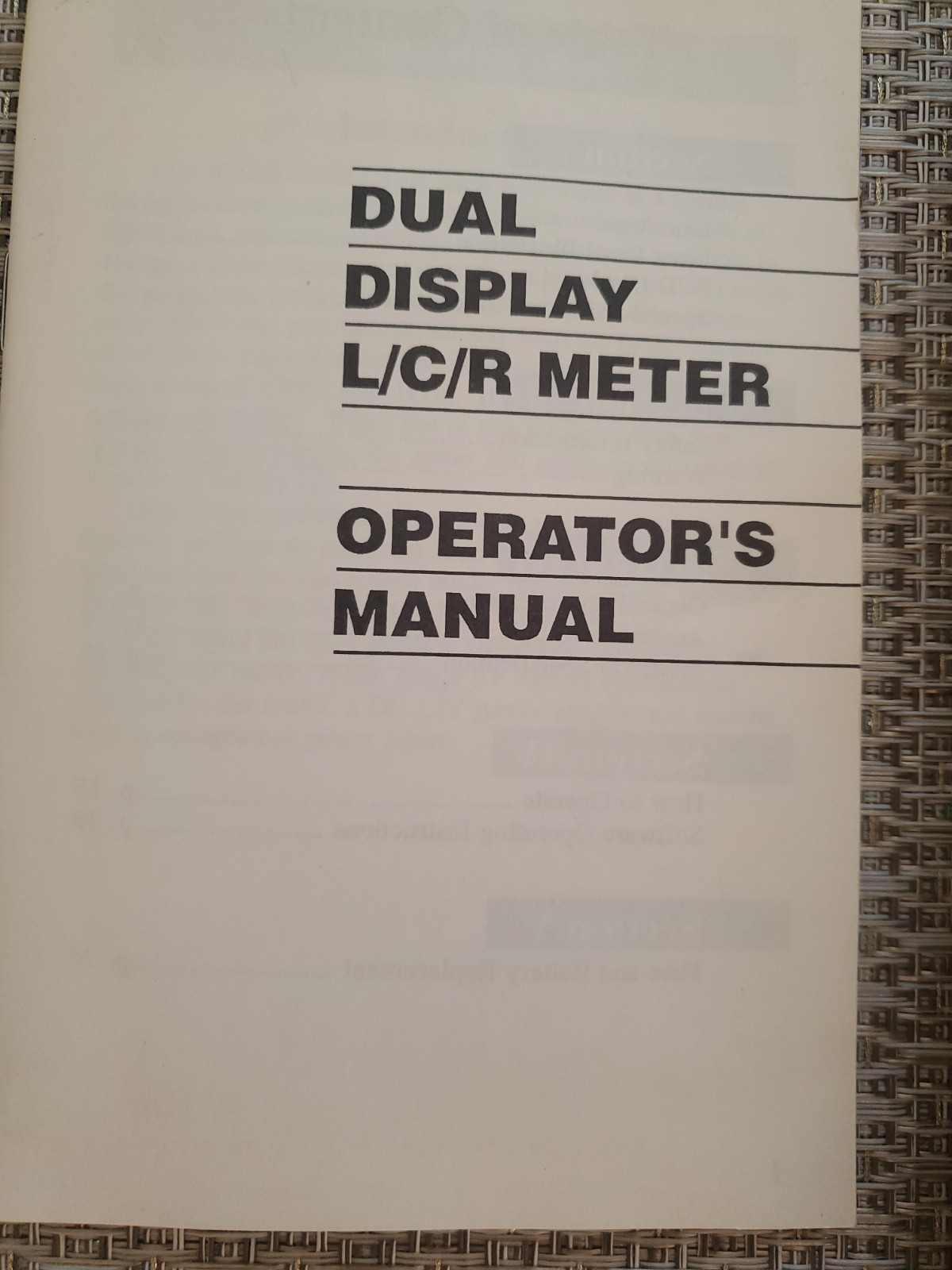 TENMA Dual Display LCR Meter #72-960