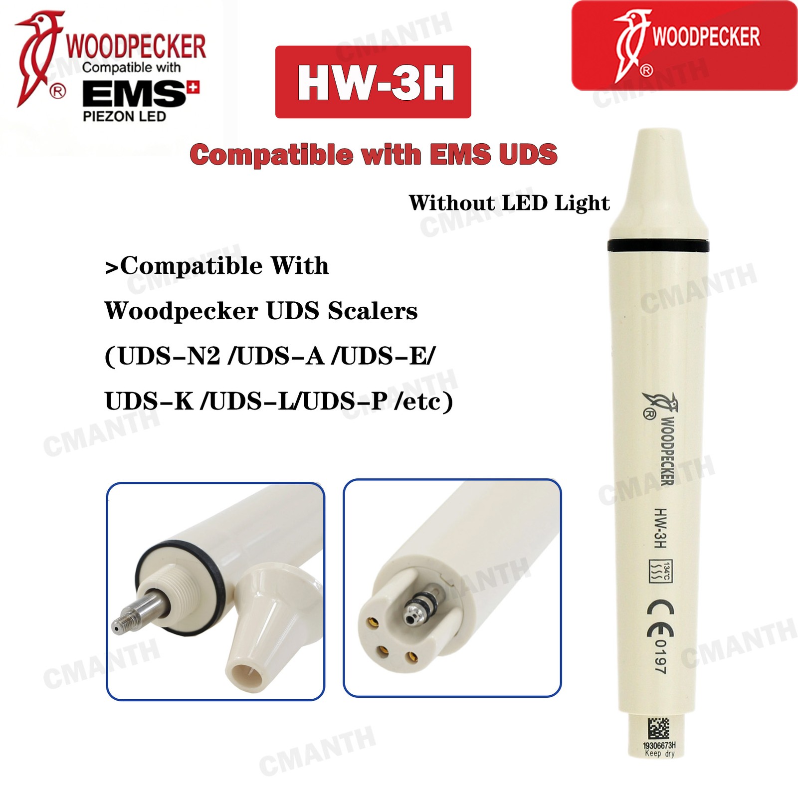 US Woodpecker DTE Dental Handpiece Ultrasonic Scaler Fit EMS SATELEC NSK HW5L/6L