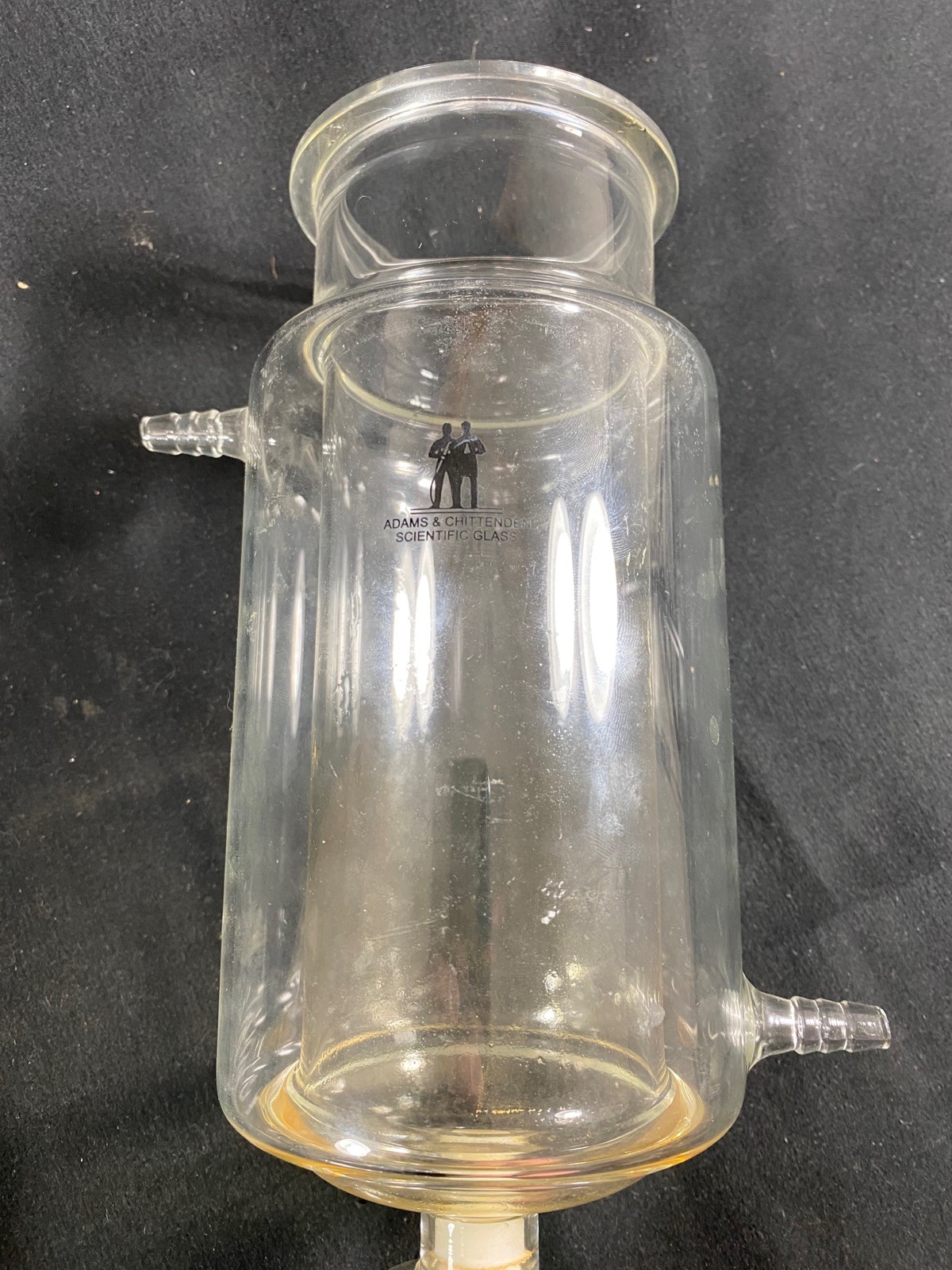 A&C 500mL Reaction Vessel Jacketed Hose Barb Connectors 65mm I.D. Flat Flange