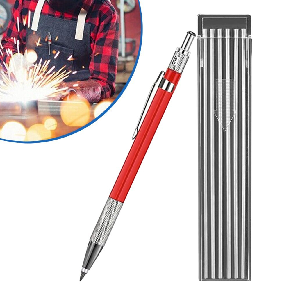Welders Pencil with 12PCS Silver Streak Refills, Metal Marker Mechanicalhs