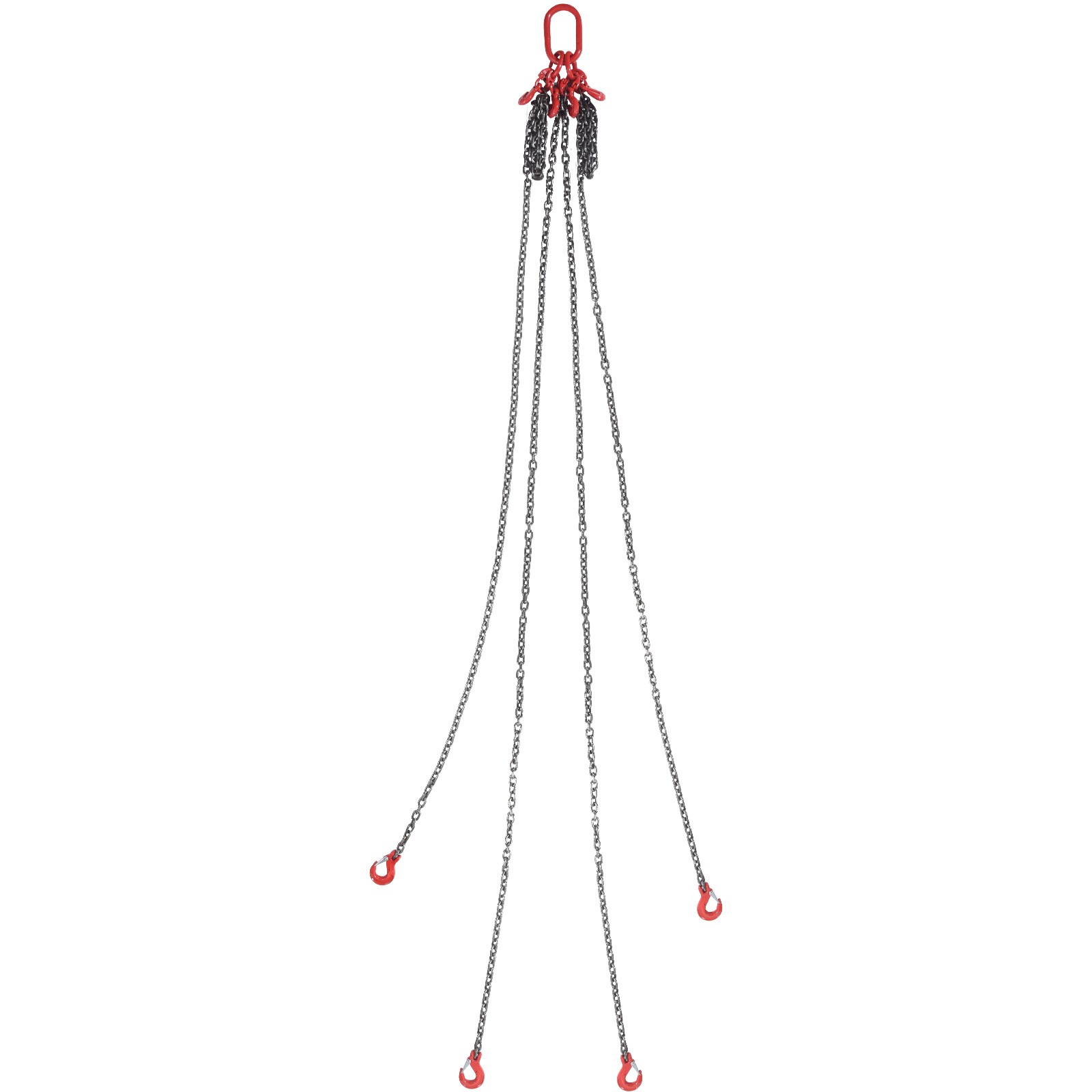 VEVOR 3/8″ x 10′ Chain Sling 4 Legs G80 Lifting Chain with Grab Hooks 18400 lbs