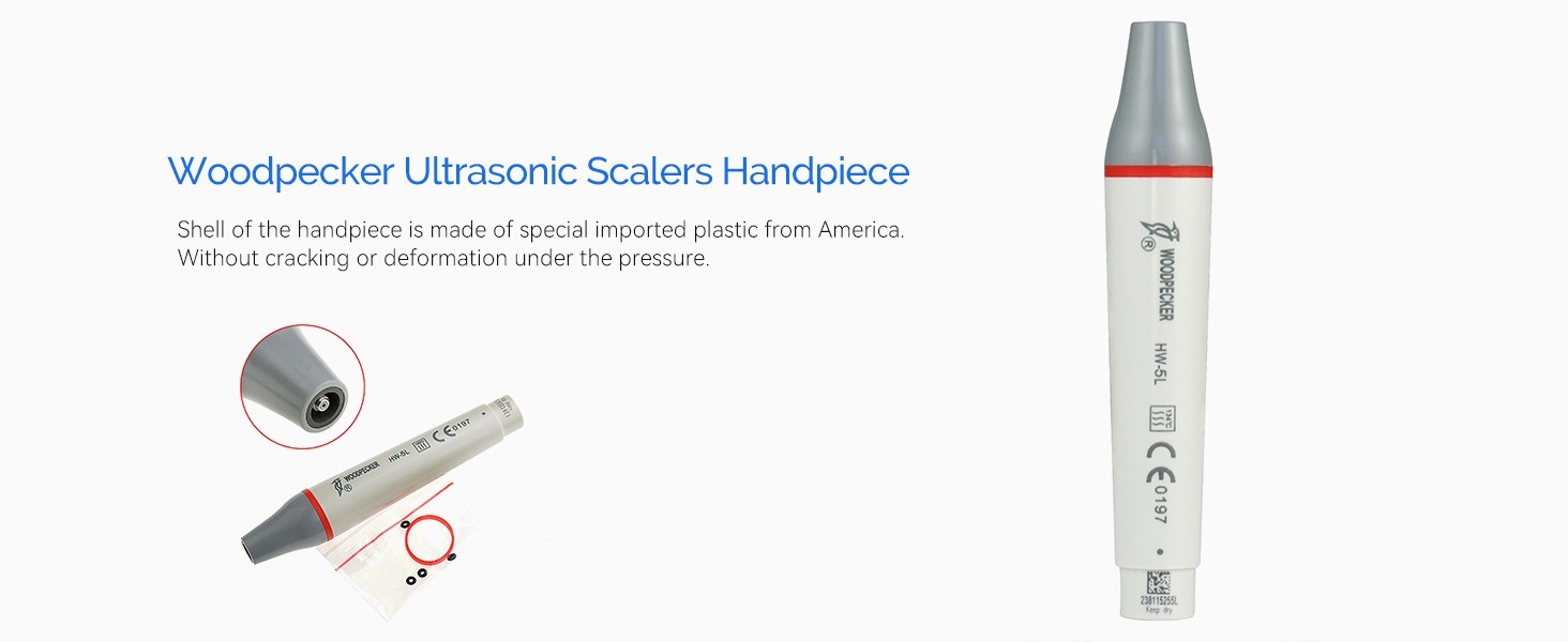 US Woodpecker Piezo Handpiece HW-5L Ultrasonic Scaler UDS-E P N2 N3 LED Tips EMS