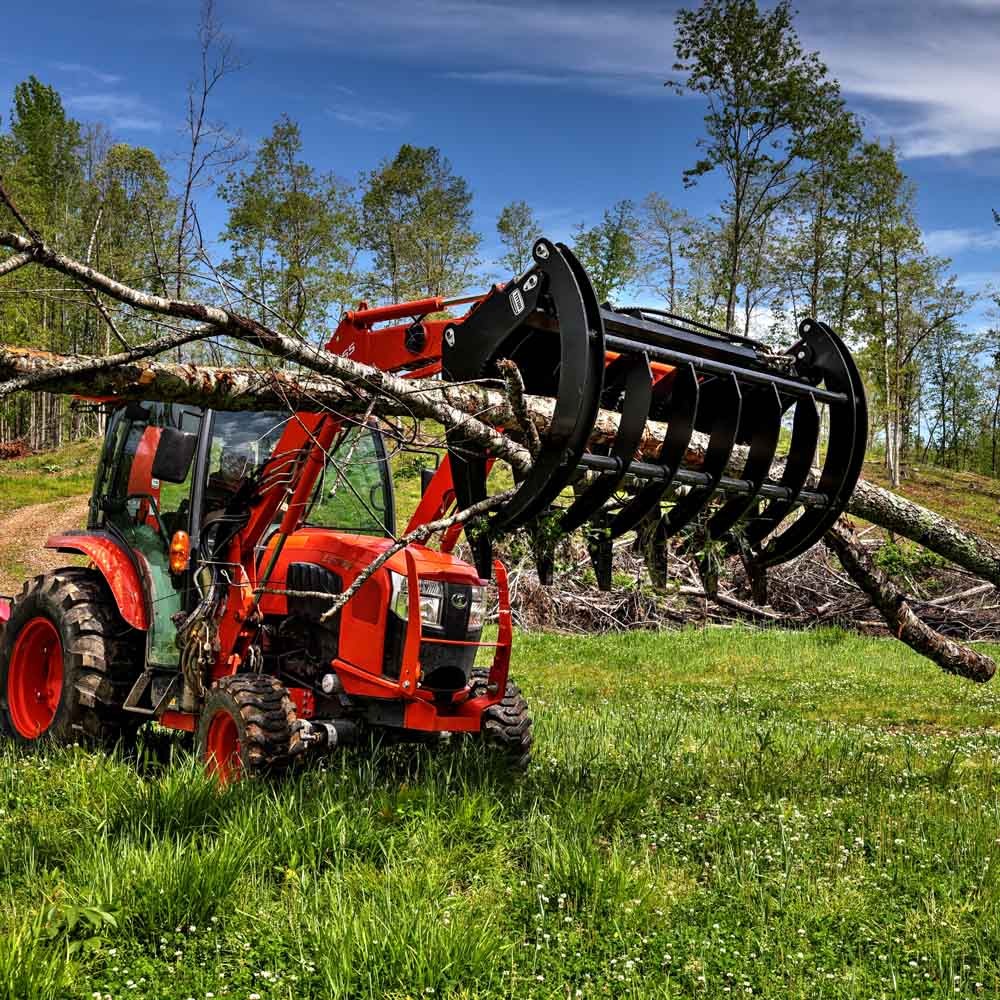 Titan Attachments Extreme Skid Steer Root Grapple Rake Attachment 60″ Universal