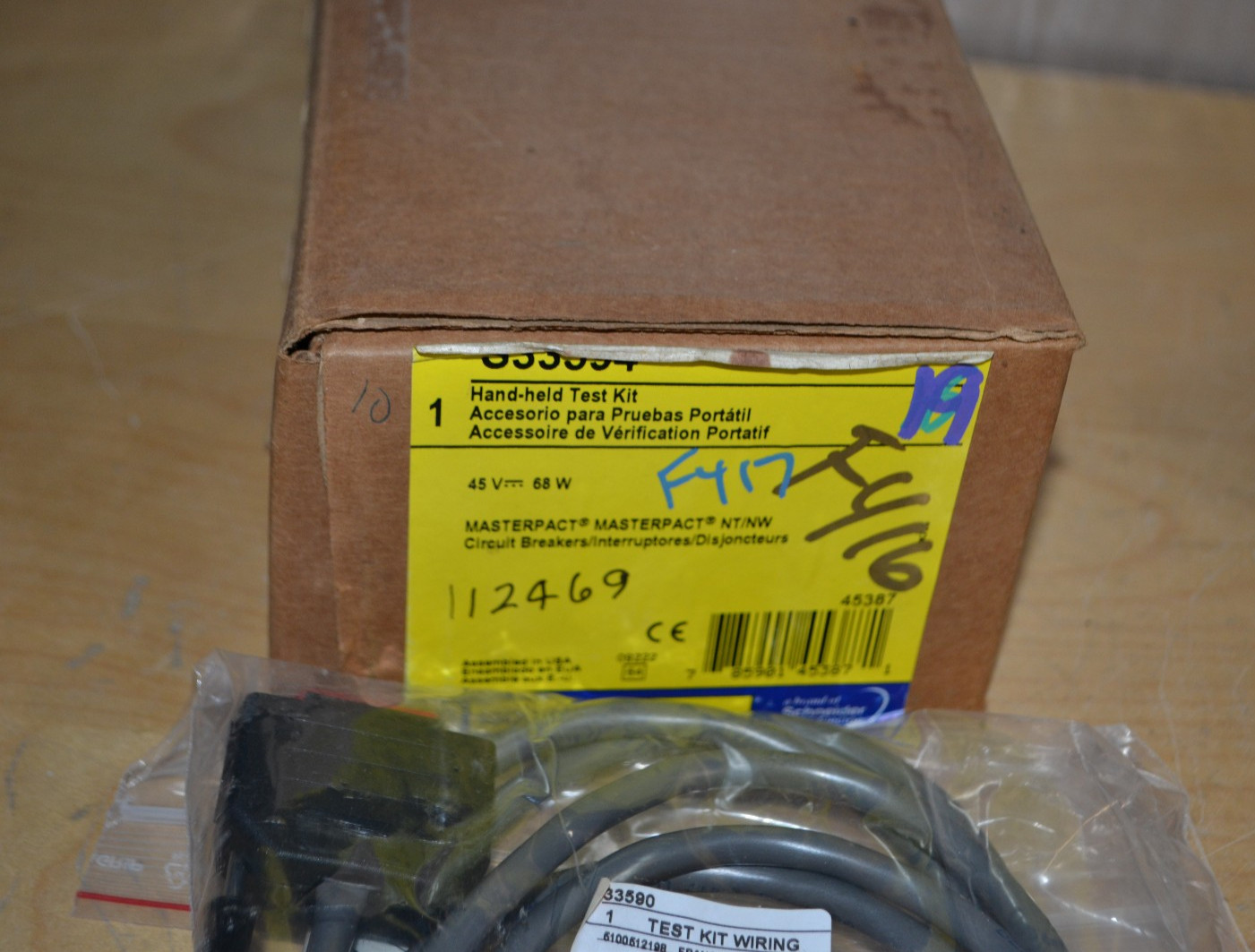 Square D Schneider Electric ~ S33594 Hand Held Breaker Test Kit, HHTK ~ Complete
