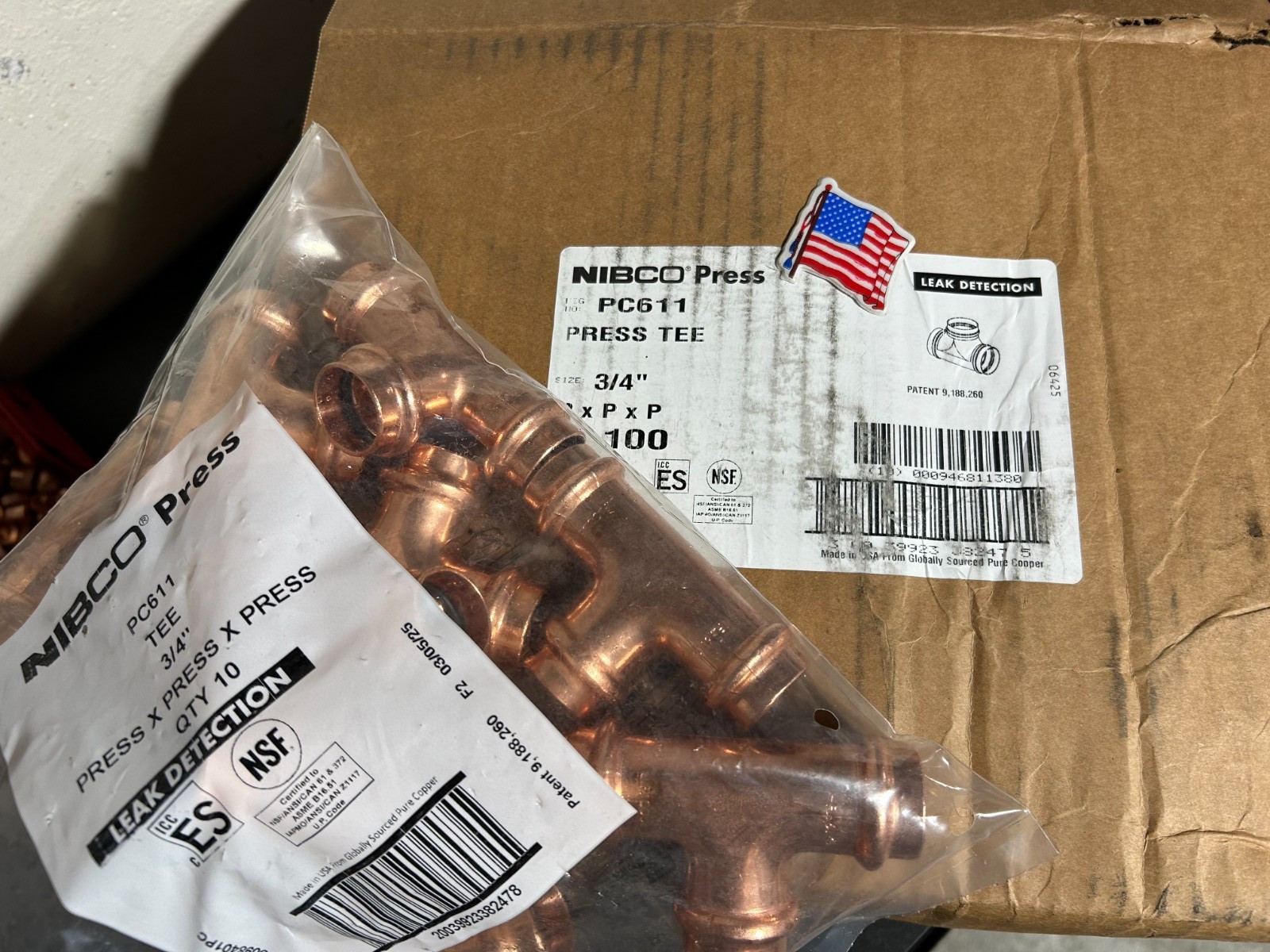 NIBCO PROPRESS 3/4″ TEES (20 pieces) VIEGA *New in Bags* MADE IN USA