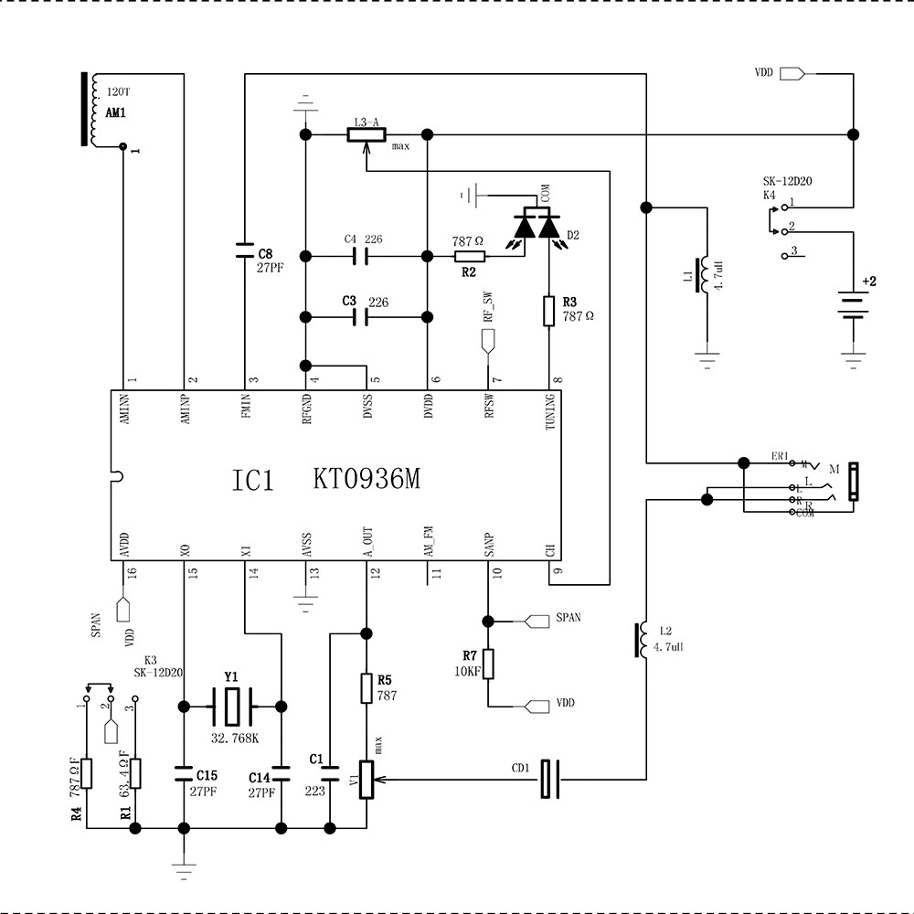 87MHz-108MHz Stereo Receiver Wireless Module AM FM Radio DIY Electronic Kits