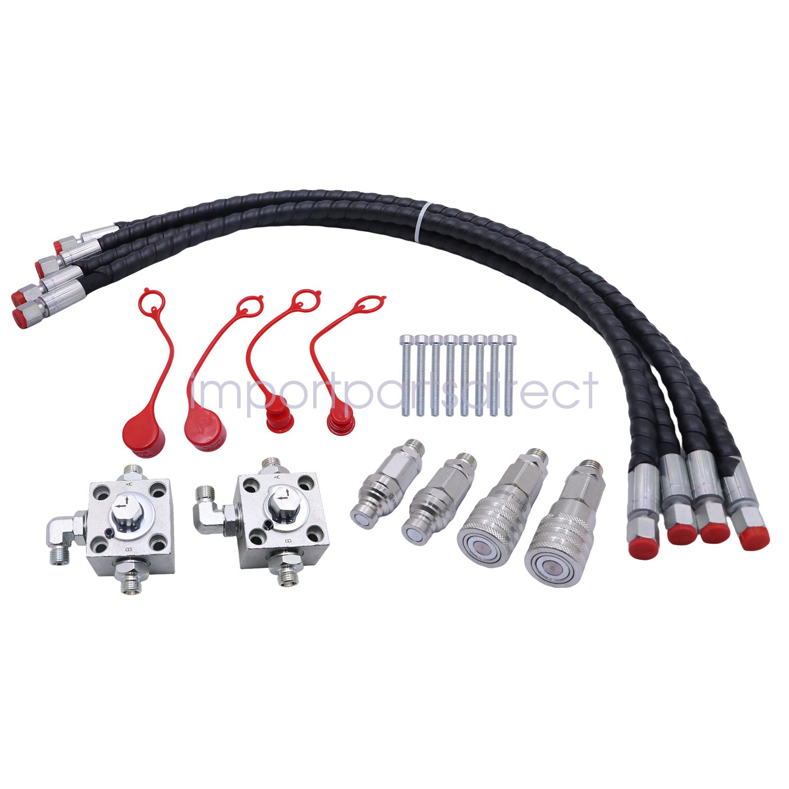 2* Three Way Diverter Valves For Chinese Mini Excavator 1-2 ton w/Quick Connects