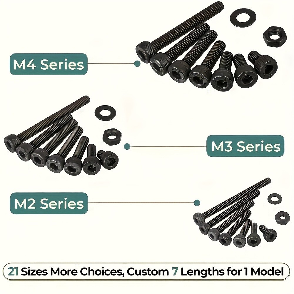 1260PCS Metric Bolt Nut Washer Set – 12.9 Steel for DIY & Repairs