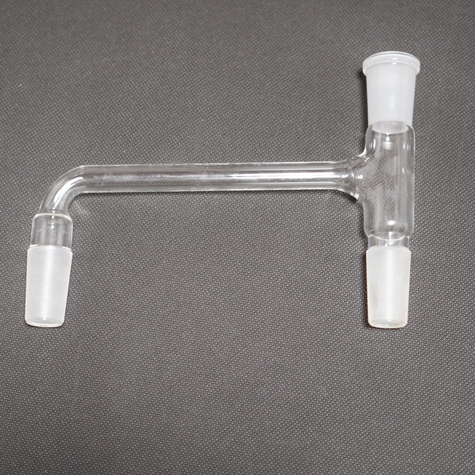 Laboratory glass 3-way connecting tube distillation head lab glassware supplier