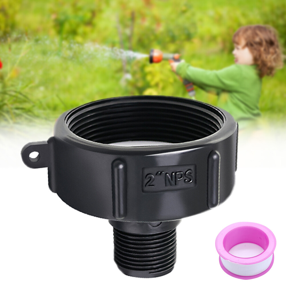 275 330 Gallon IBC Tote Adapter Garden Hose 2 NPT (NPS) Fine Thread To 3/4 Male