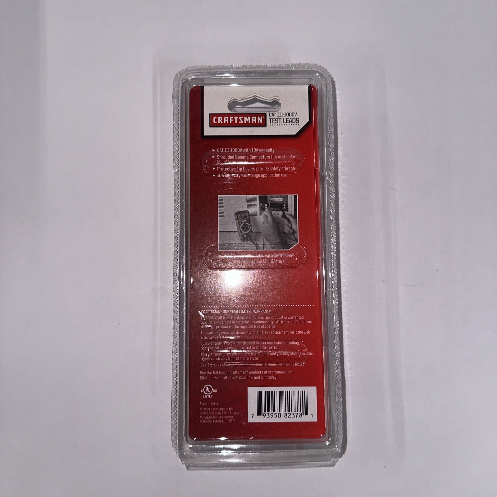 Craftsman Cat-III-1000v Test Leads with 10A Capacity 82378