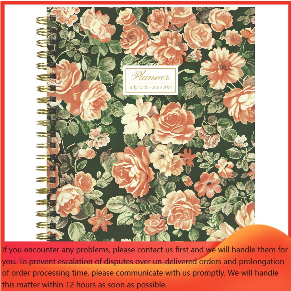 TF Publishing July 2026 – June 2027 The Rose Garden Medium Weekly/MonthlyPlanner