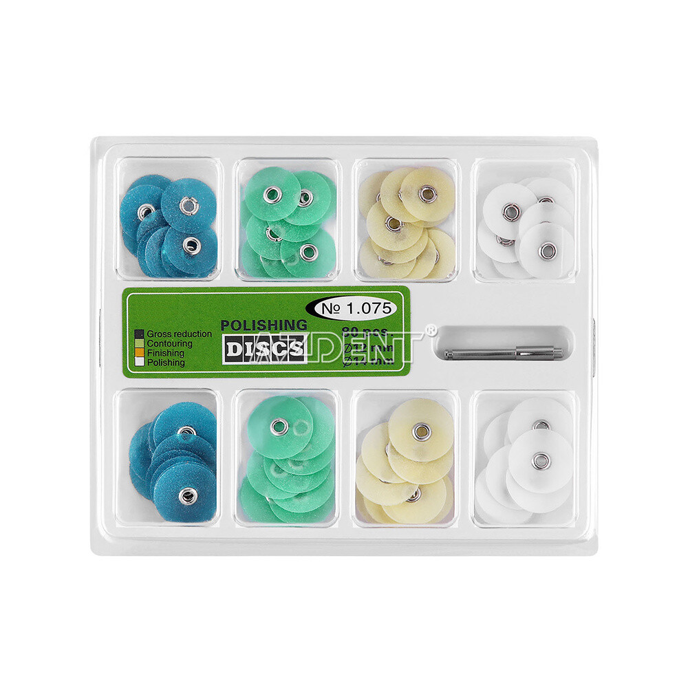 Dental Polishing Discs Set Gross Reduction Contouring Mandrel Stripes Teeth Whit