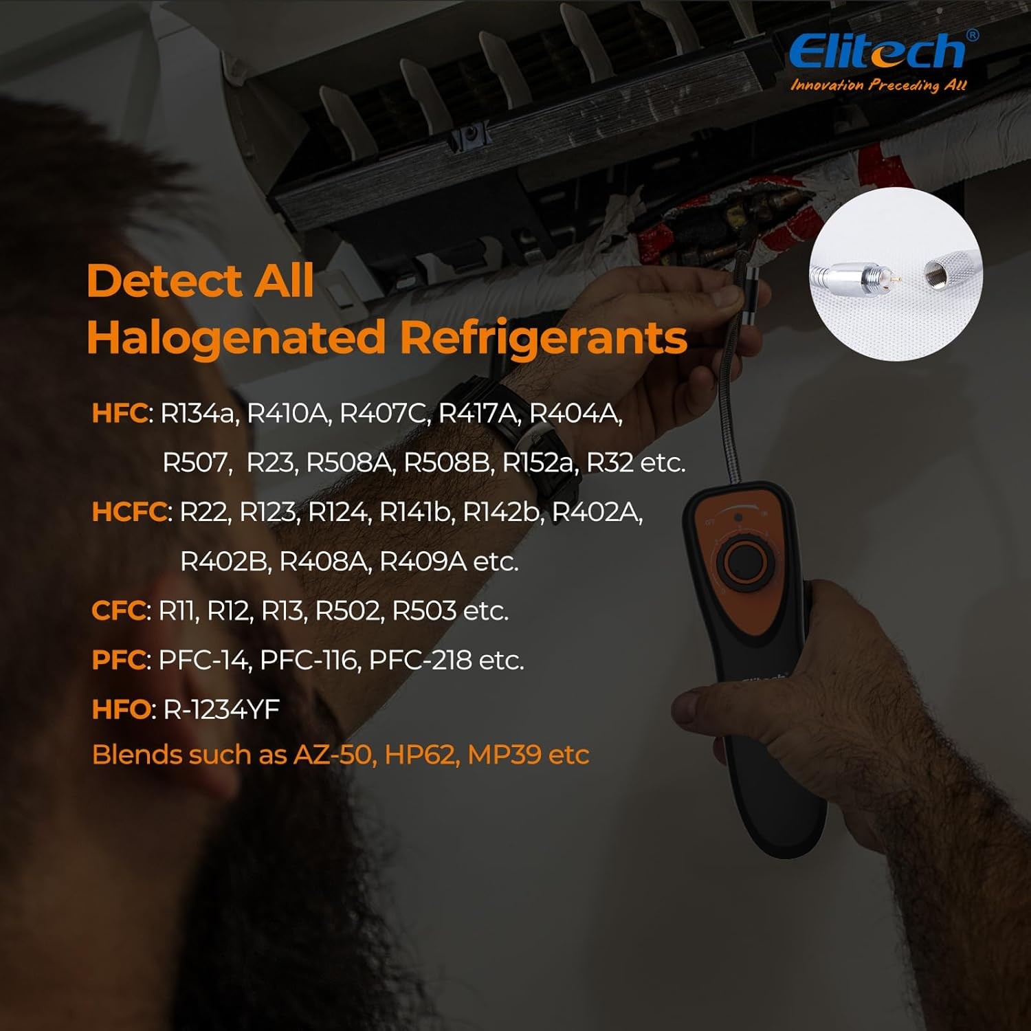 Elitech Refrigerant Leak Detector, CLD-100 Freon Leak Detector Car HVAC Halogen