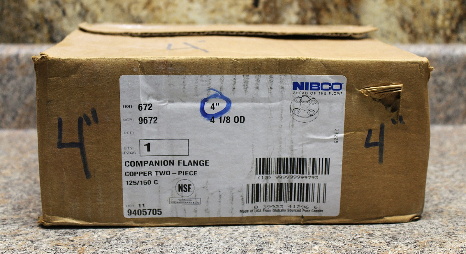 Nibco Copper Two Piece Solder Companion Flange 4″- (9405705) NEW