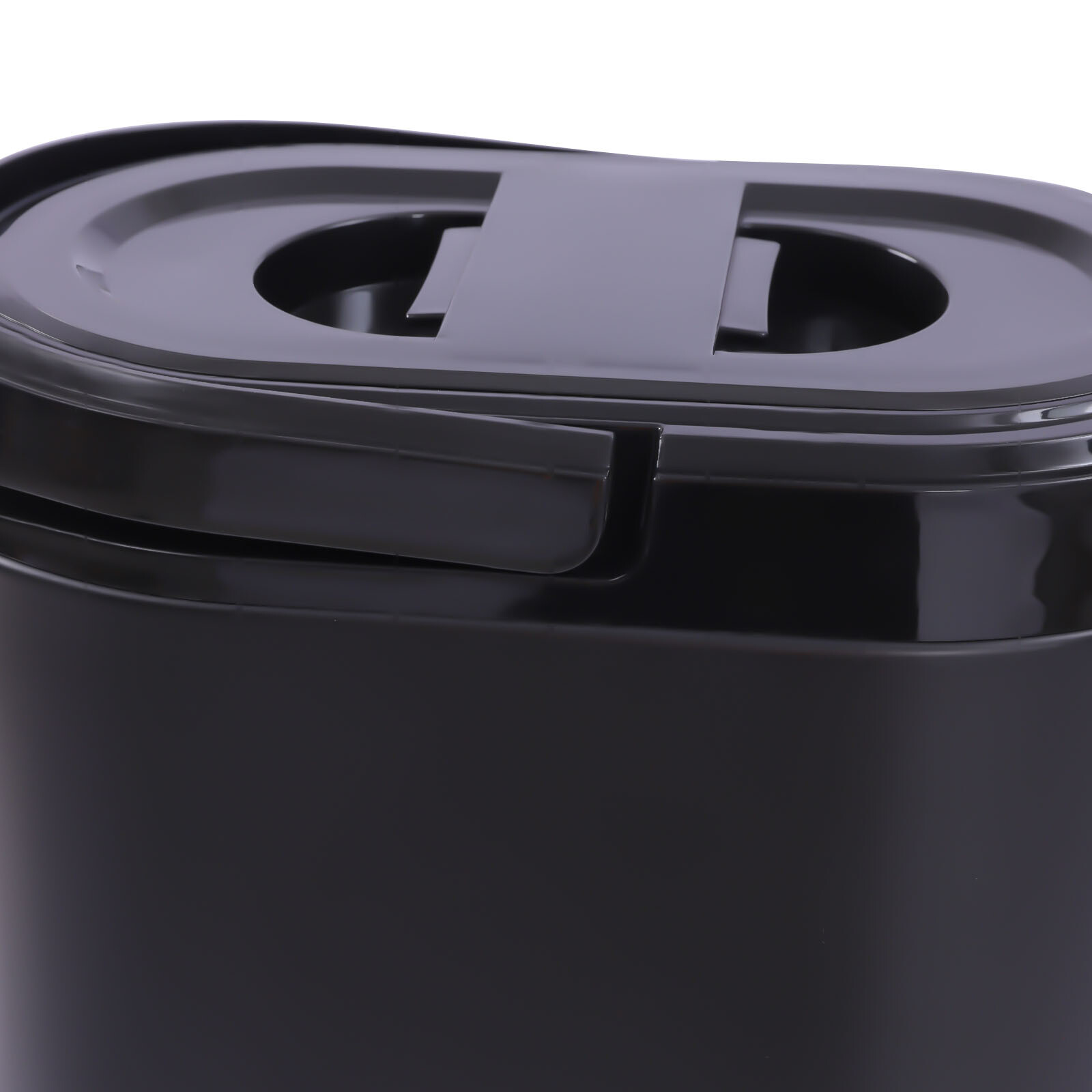 11.42*7.09*12.6in 2.11Gal Black Oval Insulated Beverage Dispenser W/ Thermometer