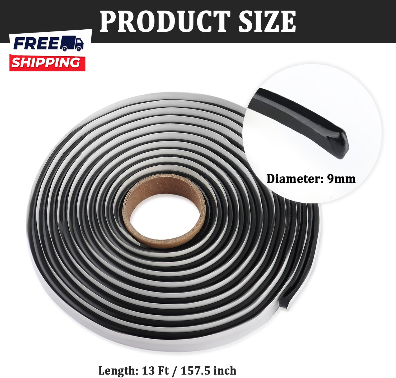 13Ft Car Headlight Sealant Butyl Tape Waterproof Sealant Caulking Tape Avoids