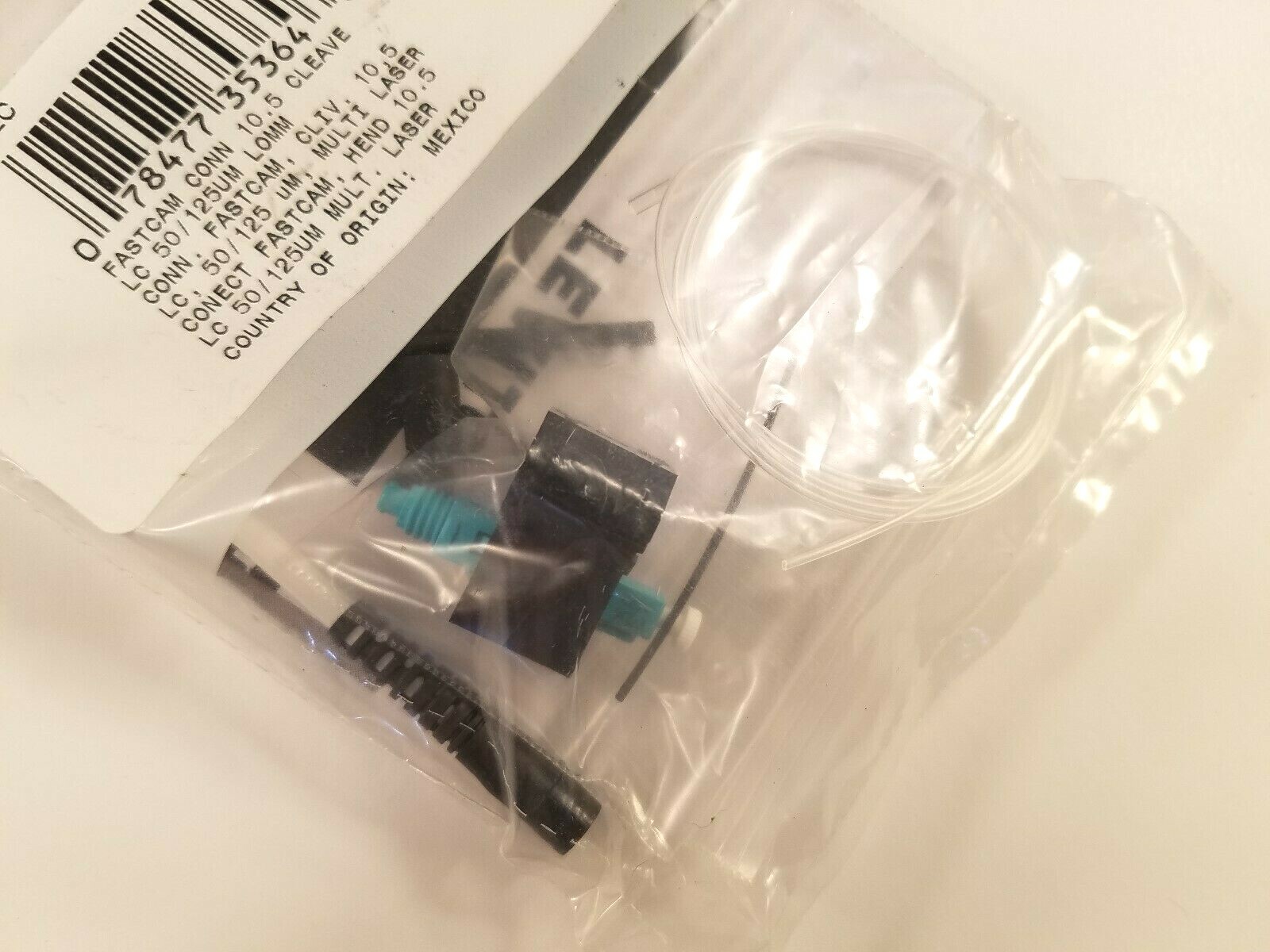 49991-LLC Leviton FastCAM Pre-polished Connector, LC, Aqua, 50/125μm Multimode