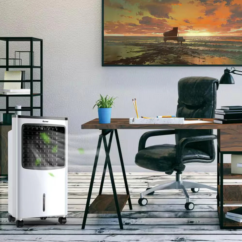 Costway 215 CFM Portable Evaporative Air Cooler 400 sq ft 3-Speed Remote Filter