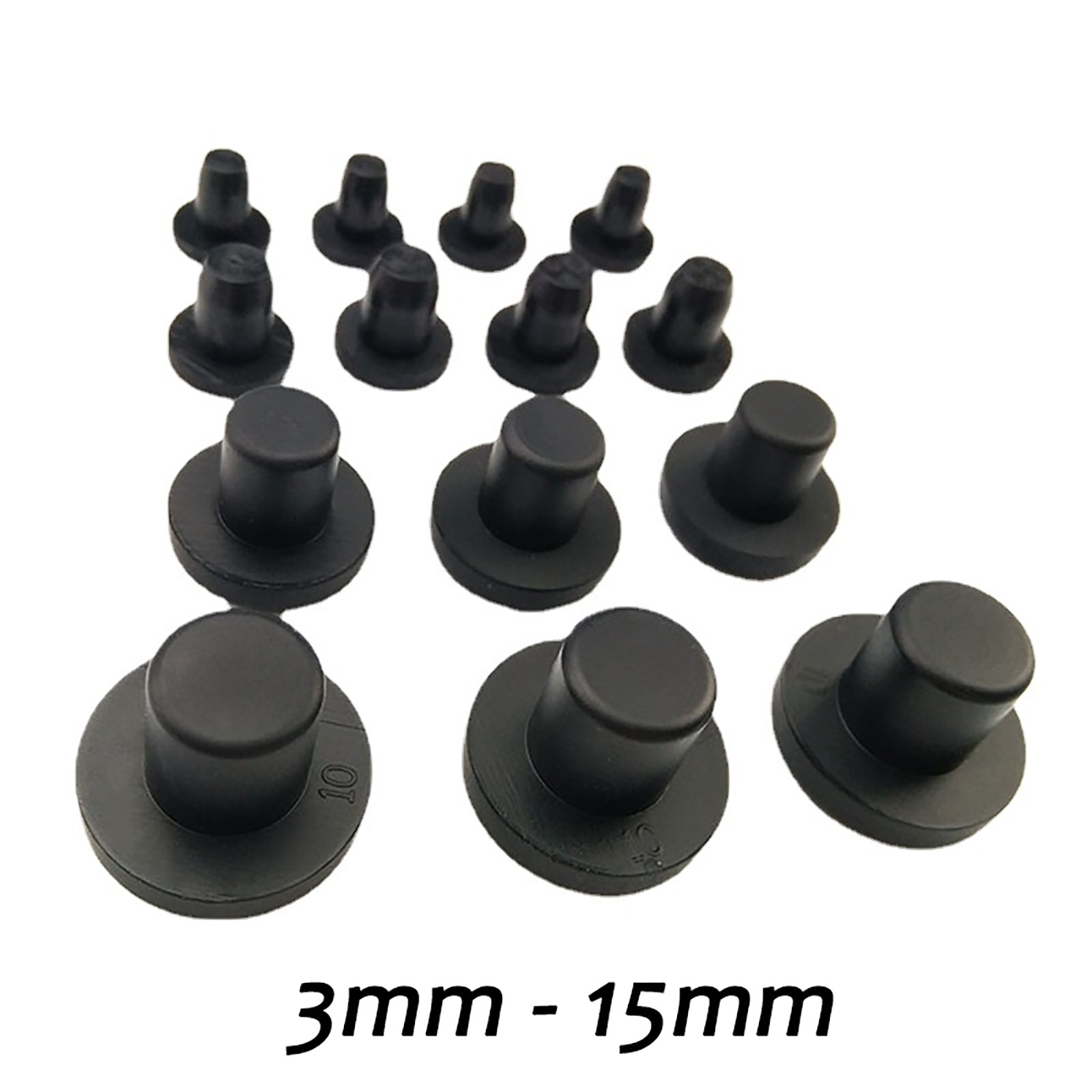 3mm-15mm Round Solid Silicone Rubber Seal Hole Plugs Blanking End Caps Seal Bung