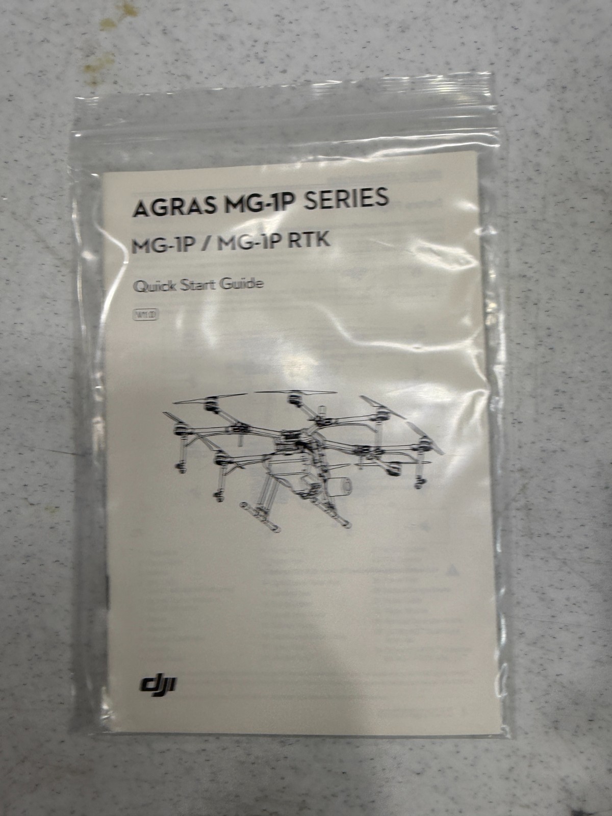 DJI Agras MG-1P Series Quick Start Guide Parts List Spraying System Manual 2293