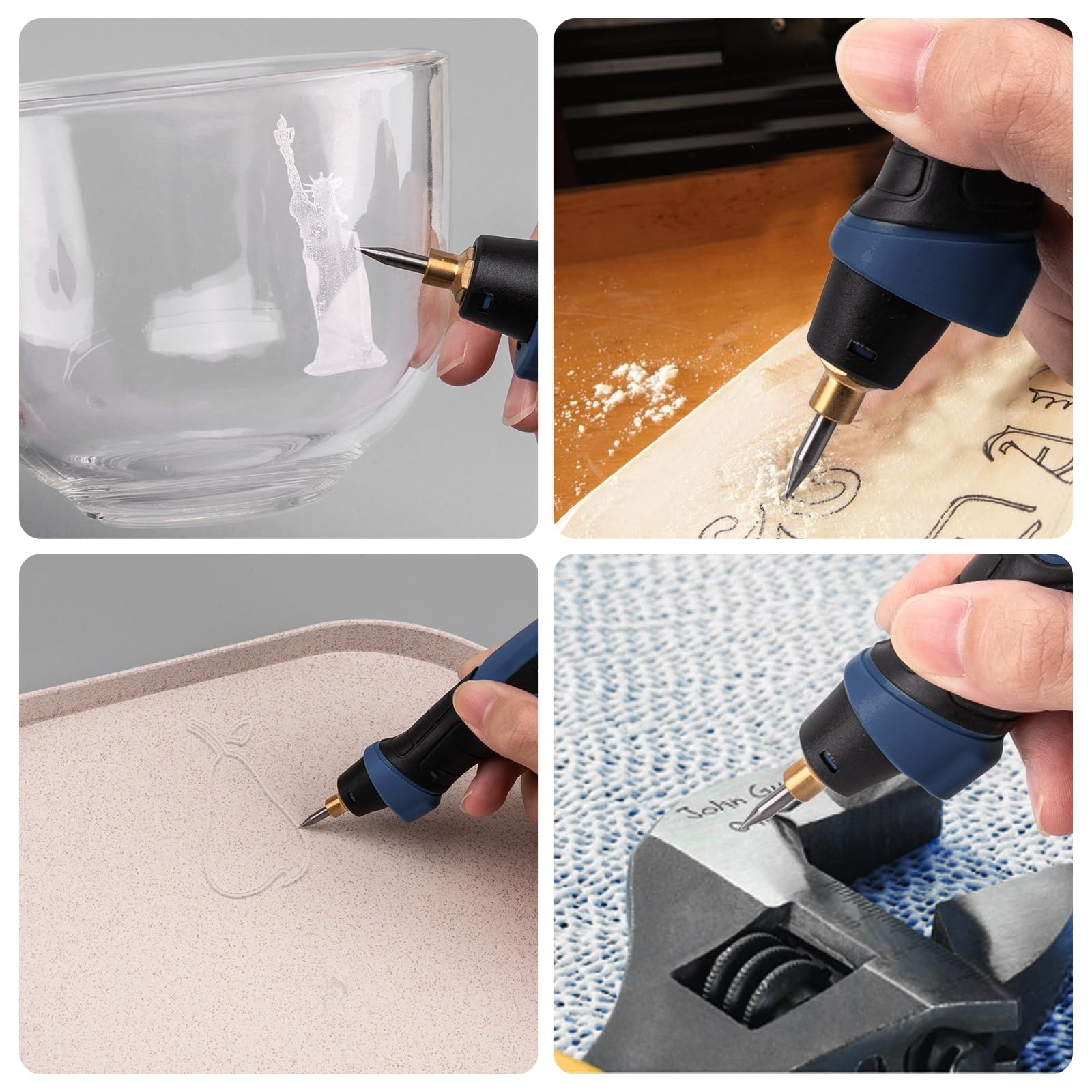 25W Engraving Pen, 6 Speed Power Engraving Tool, Handheld Engraver Pen with Tung