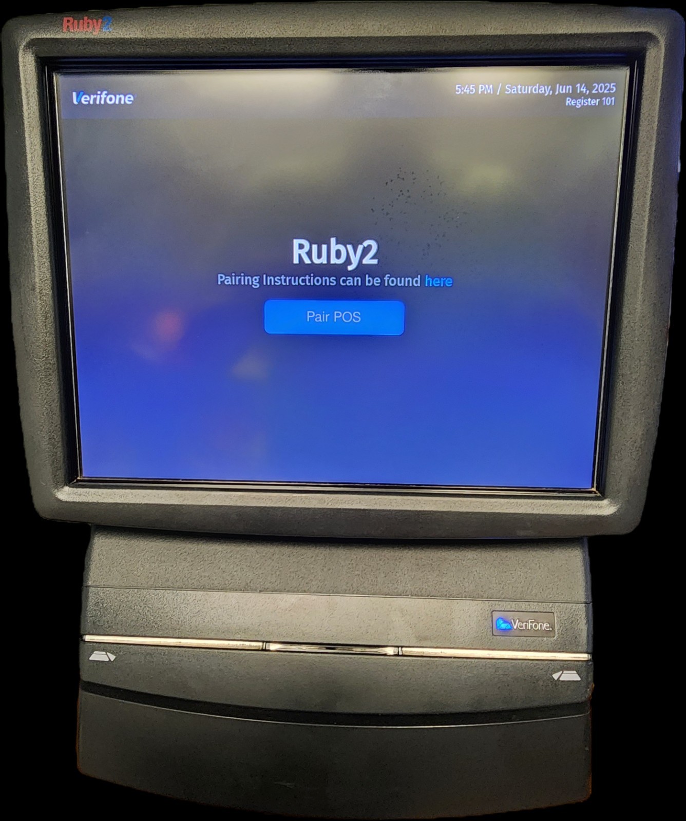 VERIFONE RUBY CI COMMANDER, RUBY2, COMMANDER 16 w/power supply