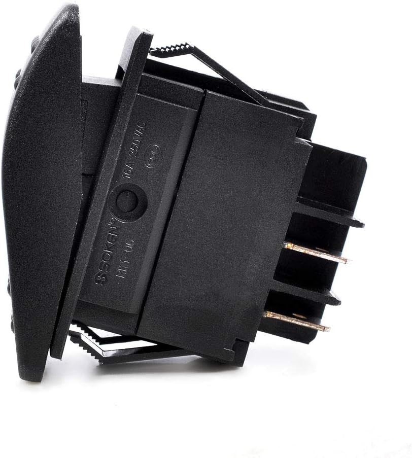 6PCS Rocker Switches 12 Volt 4Pin SPST 20A/12V 10A/24V On/Off Set with Night Glo