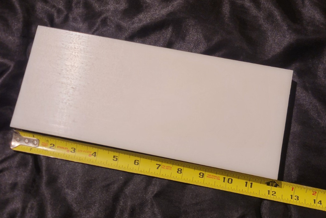 Natural Delrin 1 1/4 x 4 7/8 x 12″(1.25 x 4.875 x 12.000) INV#X-77
