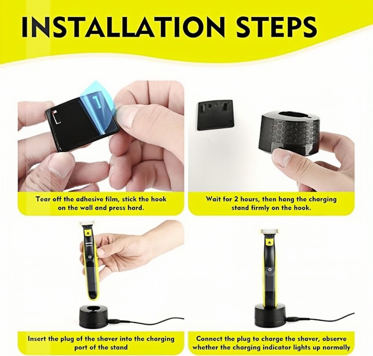 Shaver Razor Stand Charging Base Compatible for Philips OneBlade QP2527 QP2529
