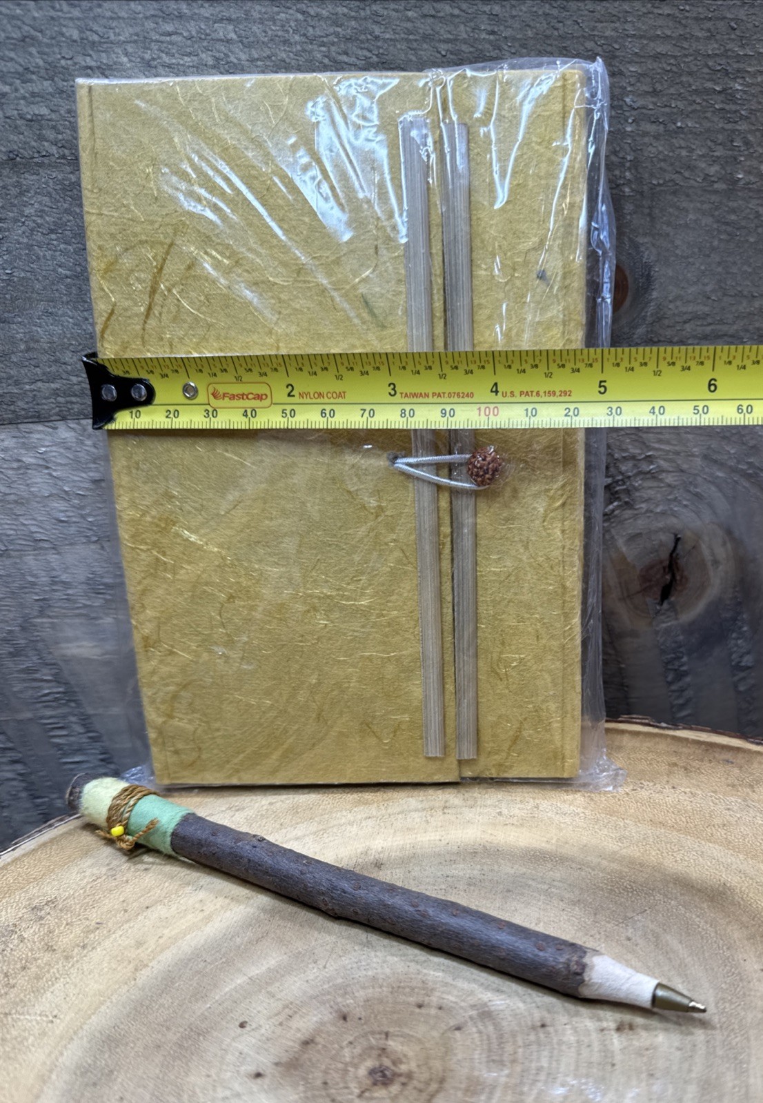 Eco Handmade Writing Yellow Journal Stationary Made In India WITH Handmade Pen
