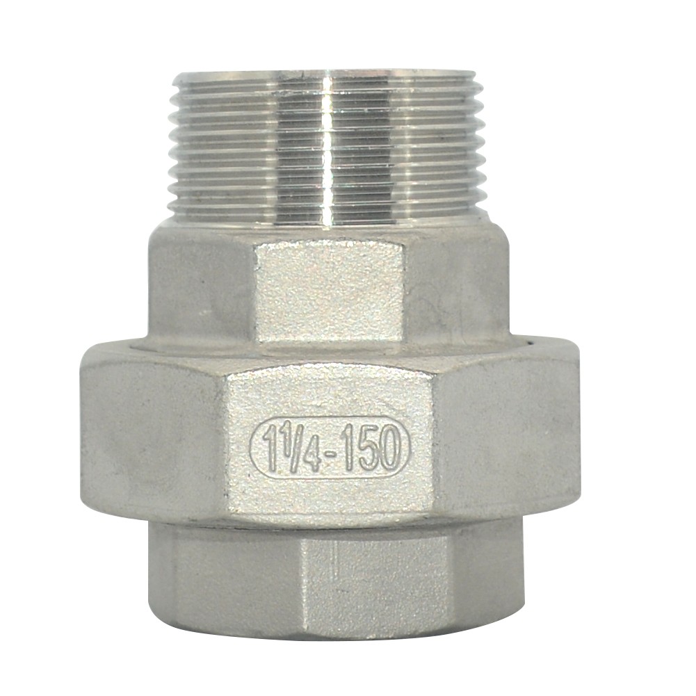 Stainless Steel Union 1-1/4 » in inch NPT Pipe Split Coupling Male to Female MF