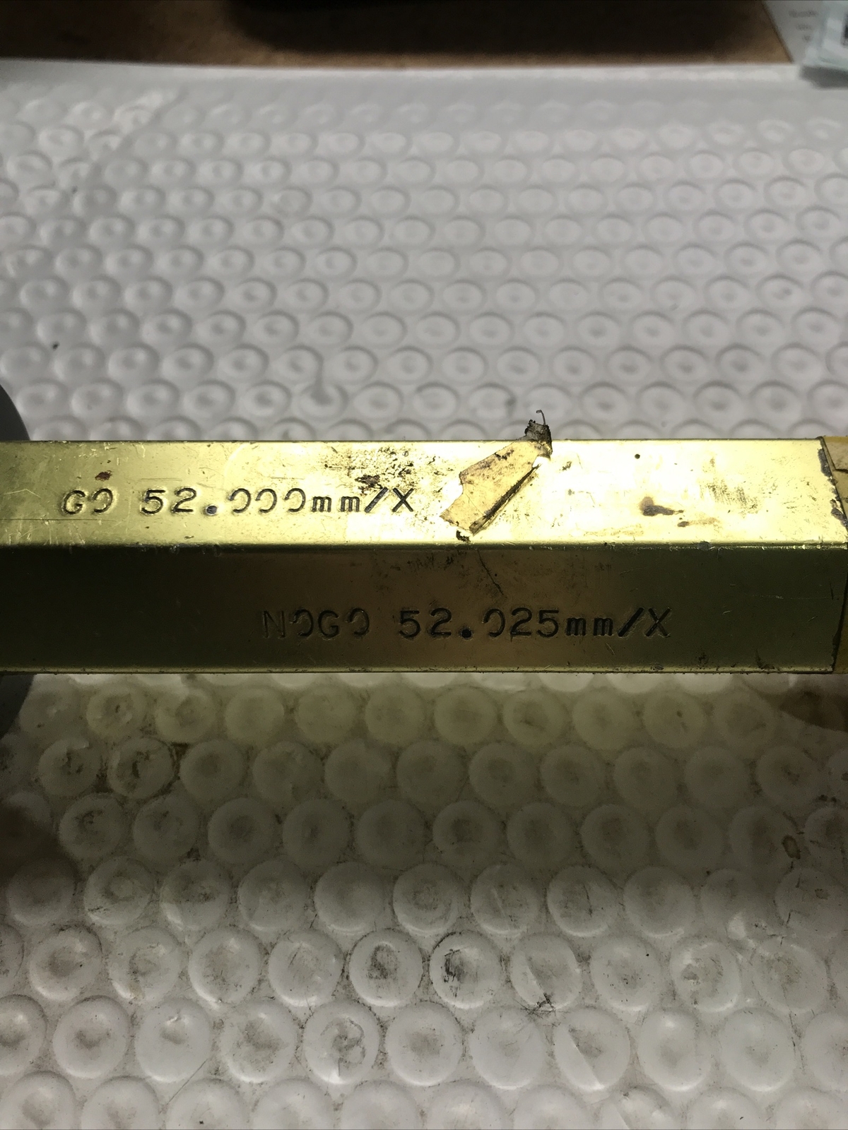 52mm METRIC PIN PLUG GAGE GO 52.000 No Go 52.025 Regal Premium