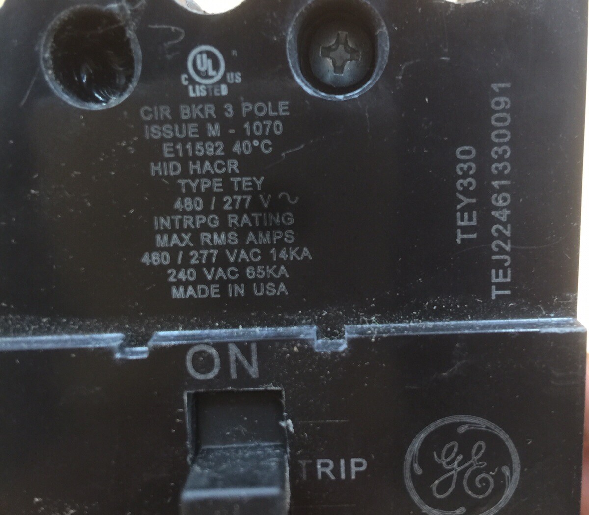 HOUSTON STOCK NEW GE QTY 1 TEY330 Q-LINE 30 AMP 480V FREE 2 DAY AIR SHIPPIG