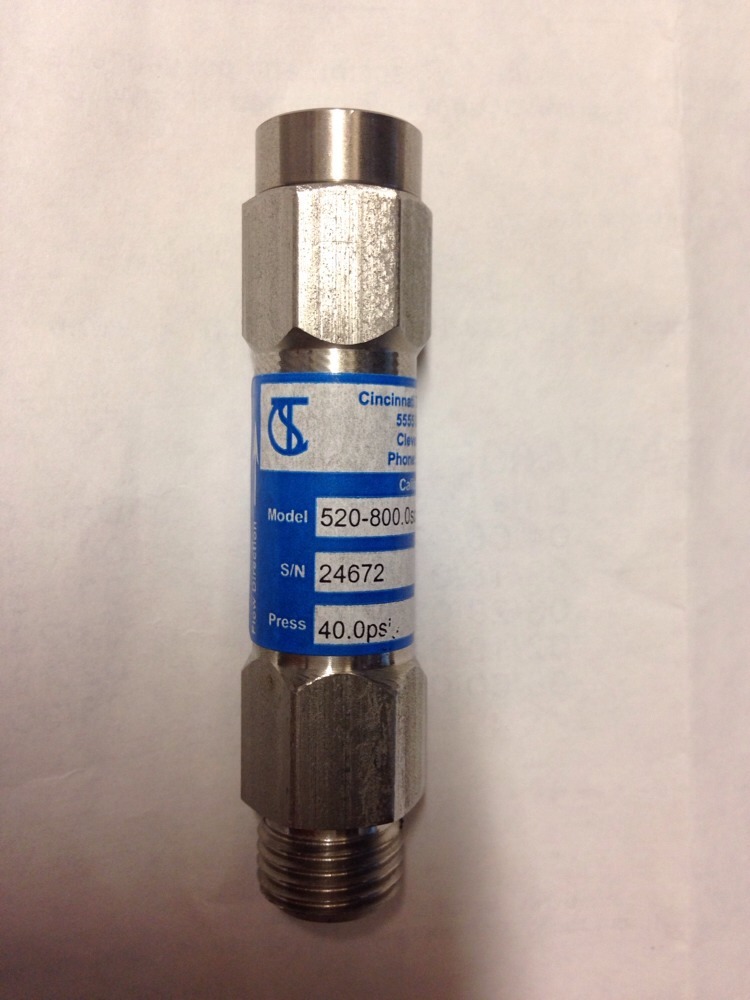 Cincinnati Test Systems 520-800.0scc/m-40.0psig-21, EX0800CCM40PSI-21 #1645Q1