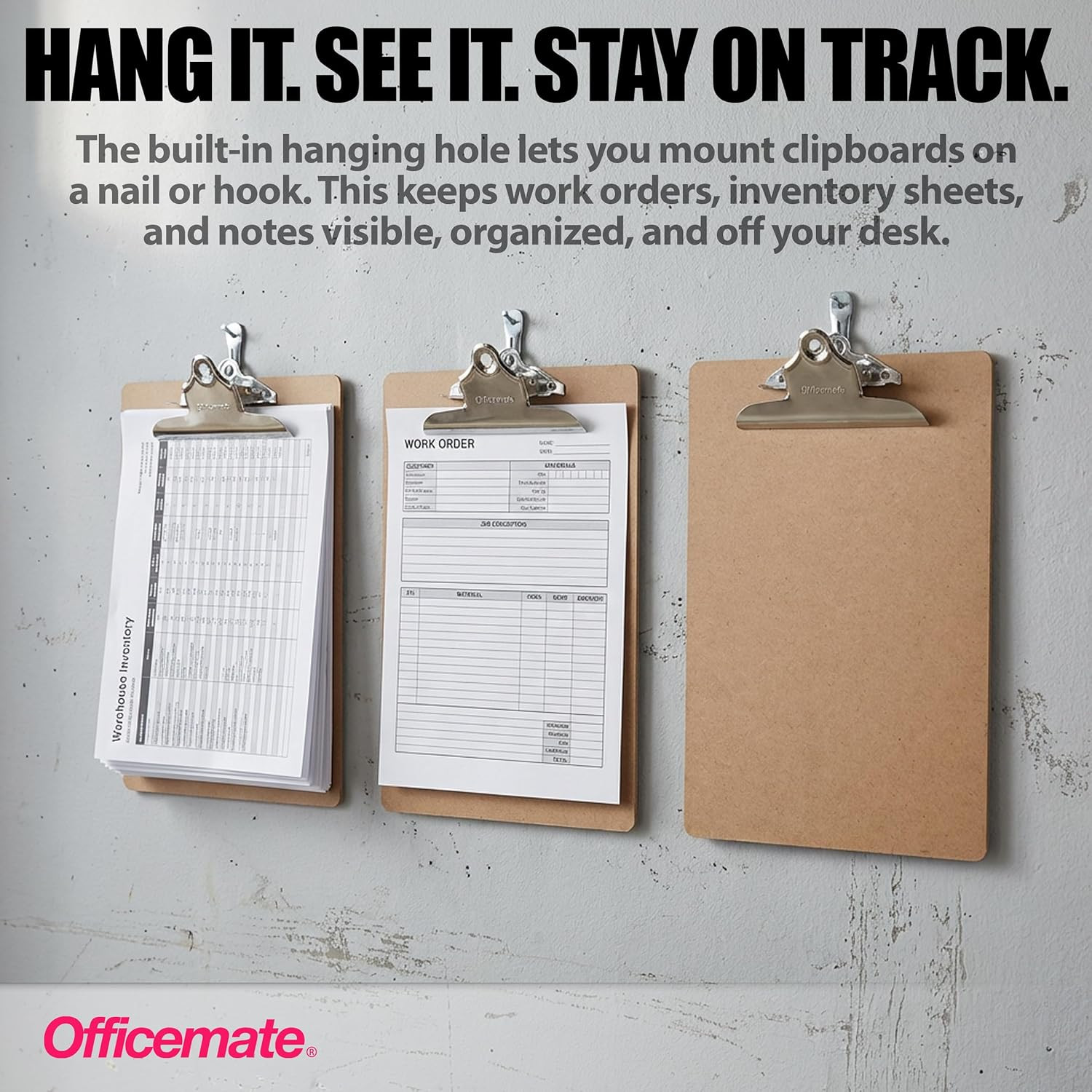 Recycled Wood Clipboard, Letter Size, 9″ X 12.5″ with 6″ Clip, 3 Pack (83133),Br
