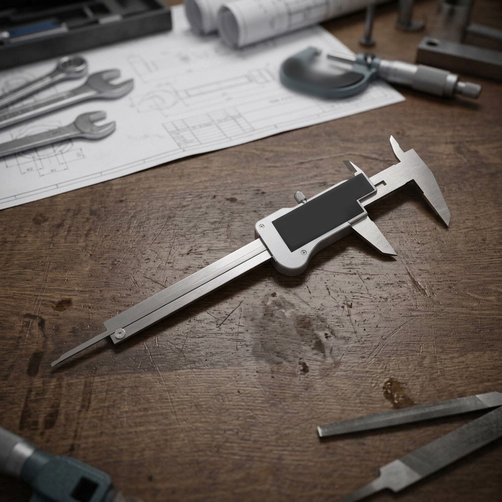 IP67 Rated Digital Caliper Stainless Steel 0.01mm Accuracy LED Readout