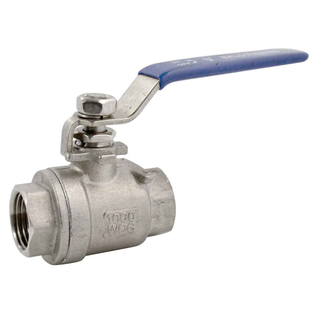 1/2 inch 1/2″ Ball Valve,316 Stainless Steel Full Port,2-Piece, 1000WOG, 2Pack